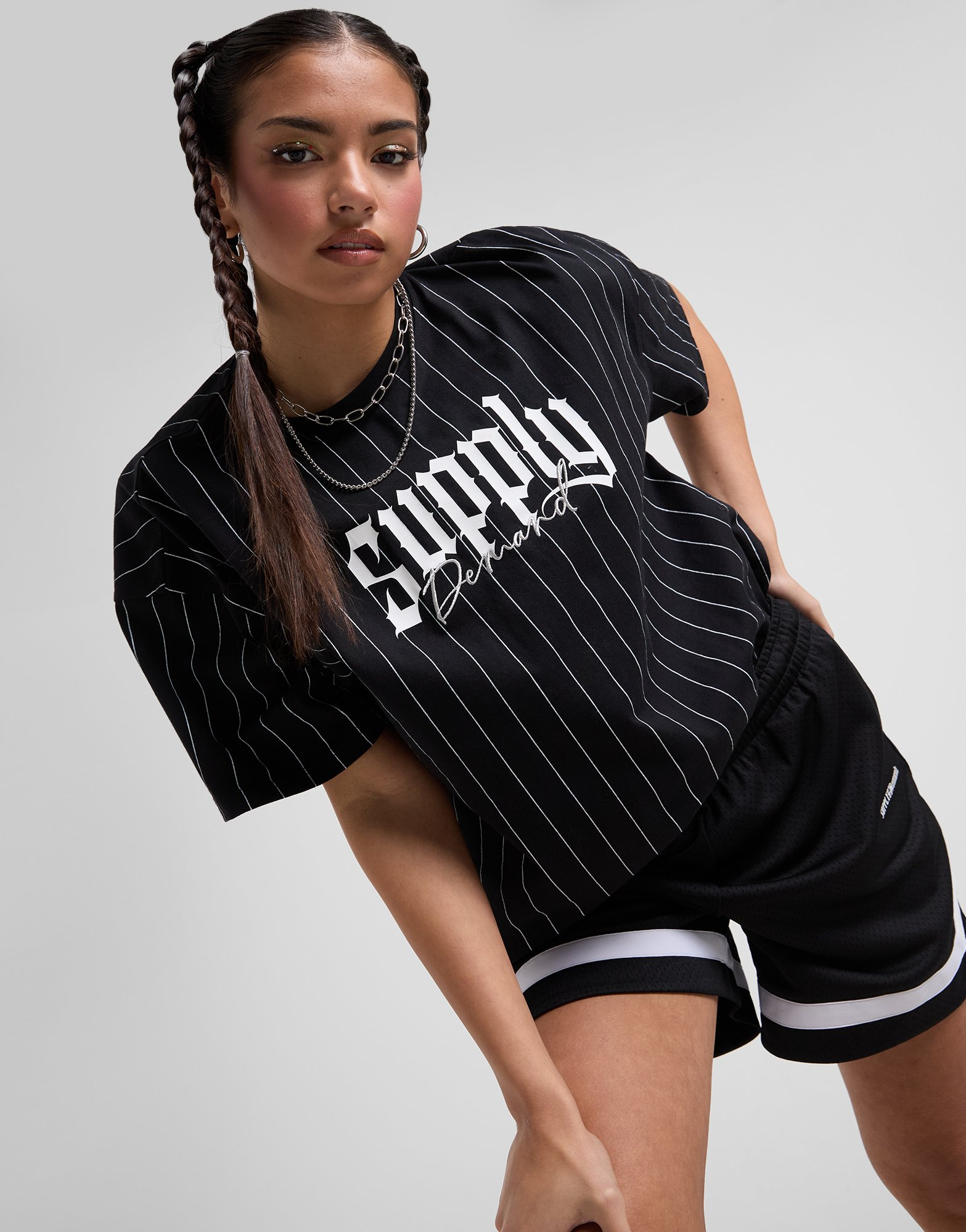 Supply & Demand T-shirt Pinstripe Femme