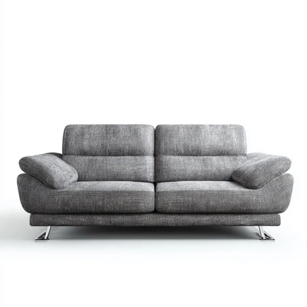 Zweisitzer-Sofa Stoff 180x90x85 cm – Grau – Modernes Design