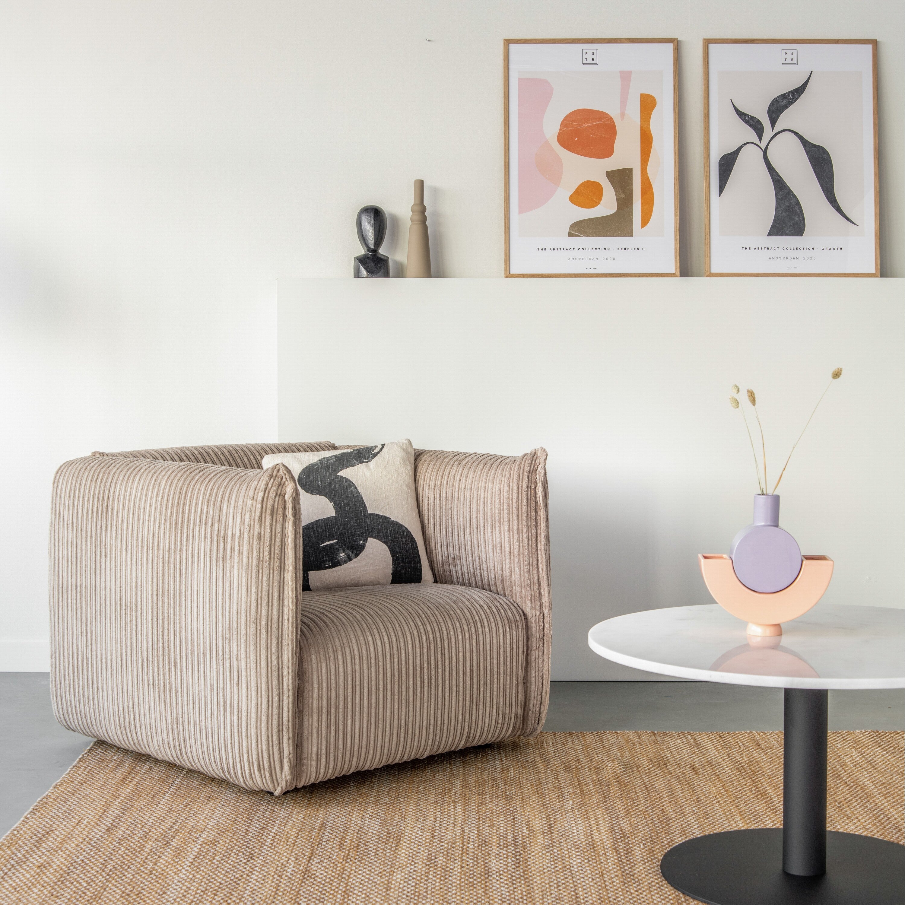 by fonQ Ribbon Fauteuil - Mink - Rib