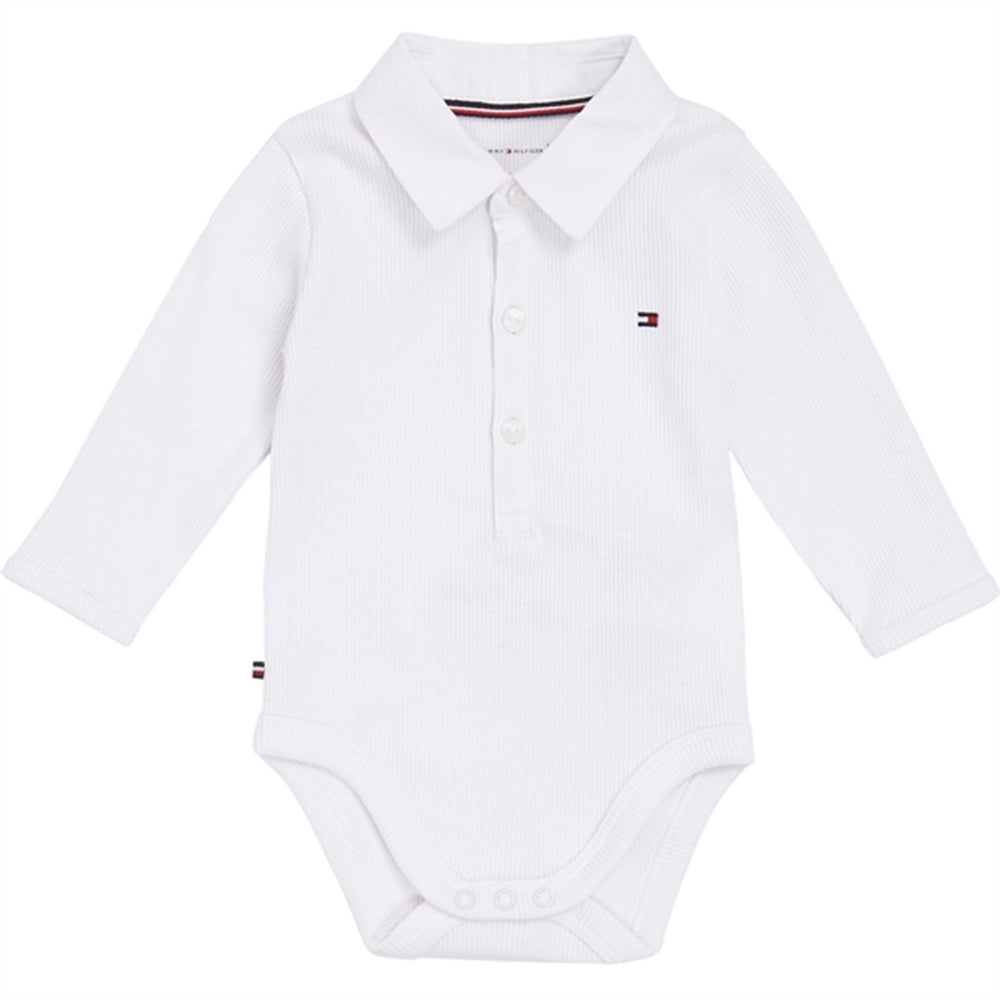 Baby Rib Collar Body White