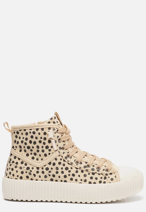 Muyters Veterboots beige Canvas