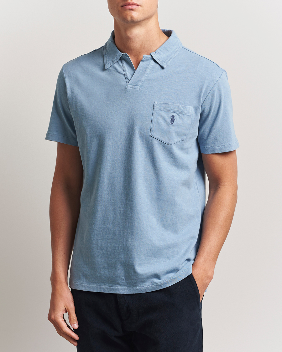 Polo Ralph Lauren Johnny Cotton/Linen Polo Channel Blue