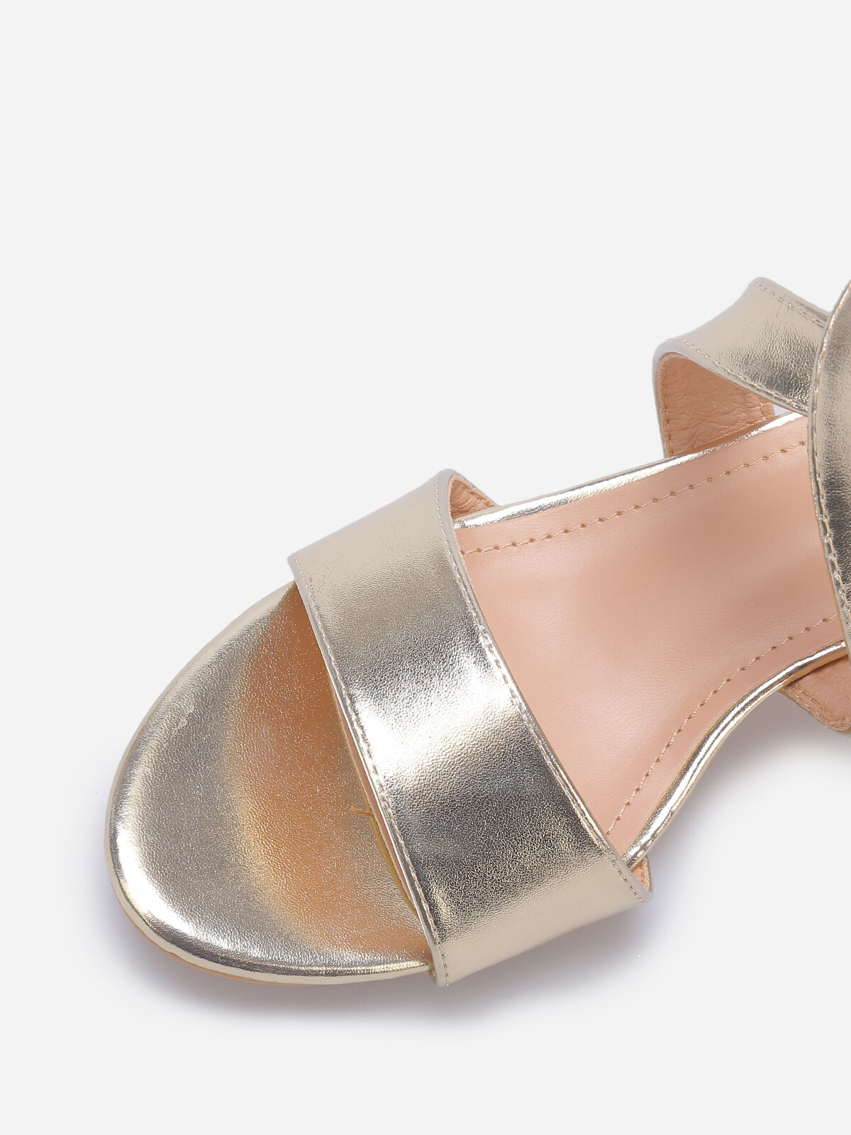 Sandales à brides croisées grandes tailles- Doré