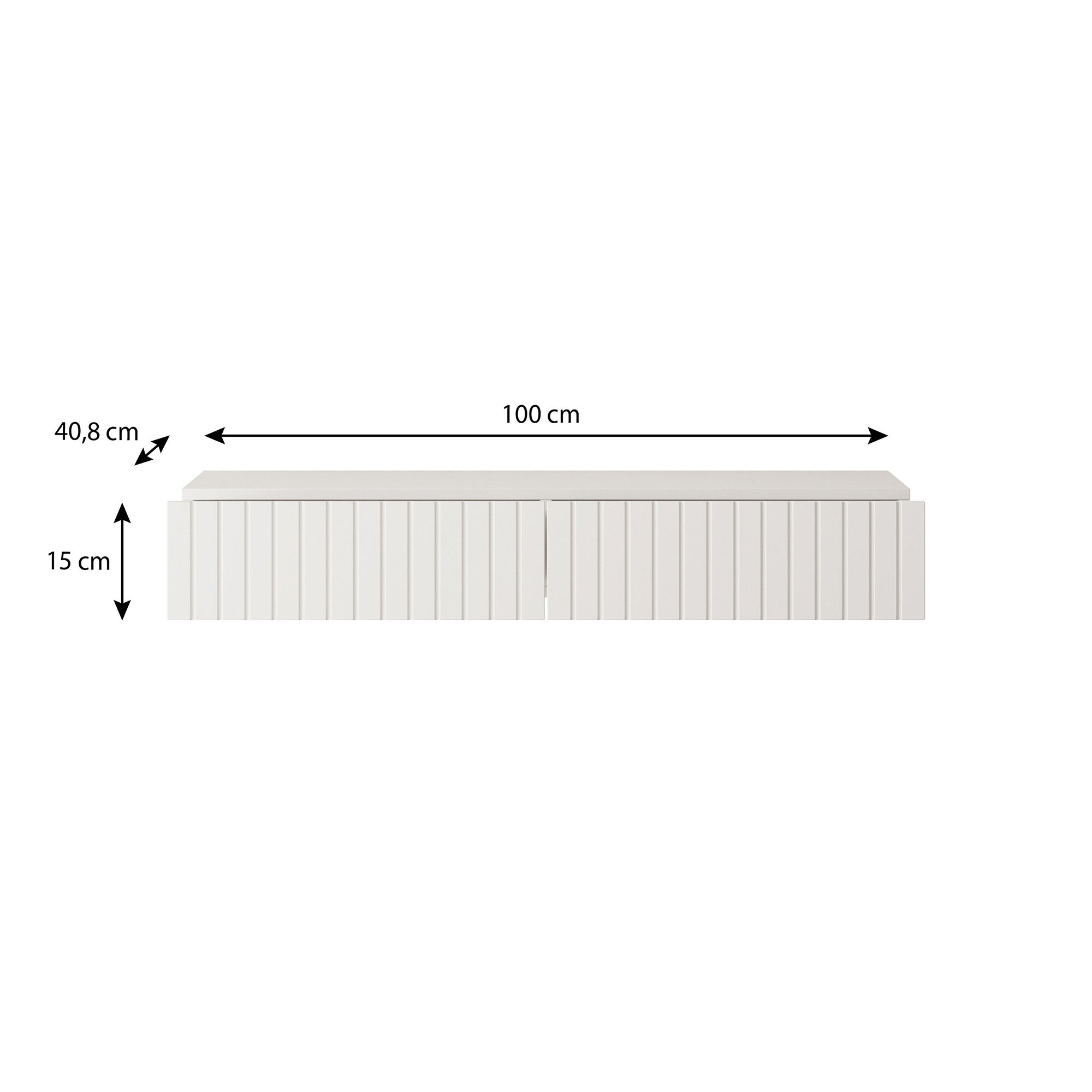 Meubella - Kaptafel King - Mat Zwart - 100 cm