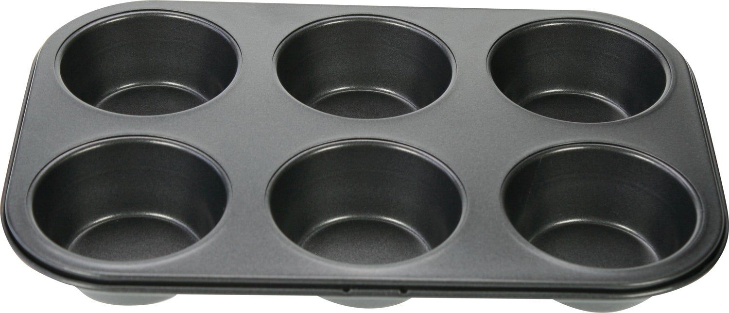 Cosy & Trendy bakvorm 6 muffins zwart 27 x 18,5 x 3,5 cm