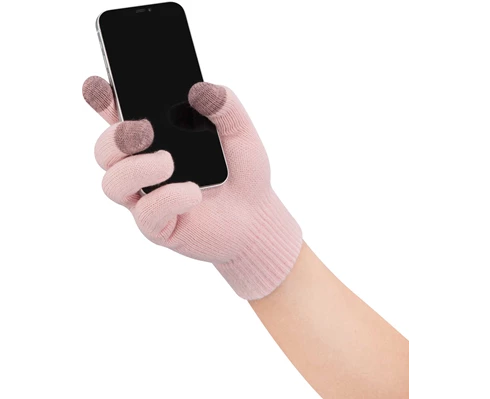 Andersson 2-pk Touch Screen Gloves, Kids' Size, Black/Pink