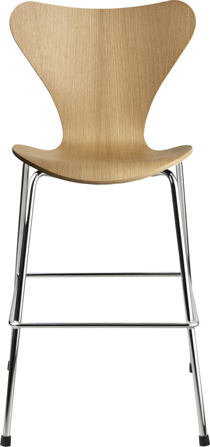 Fritz Hansen Series 7 Junior - Oak / Chromed base Oak