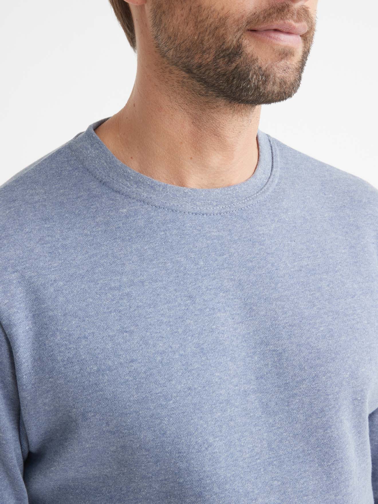 Sweat-shirt encolure ronde molleton