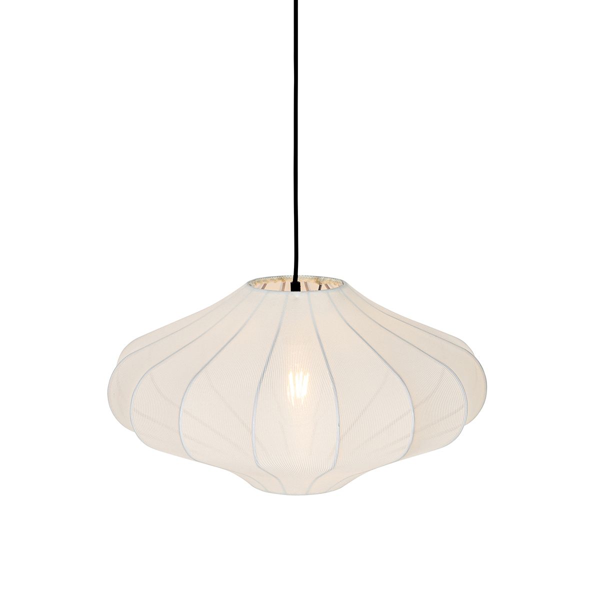 Design hanglamp wit zijden 50 cm - Plu