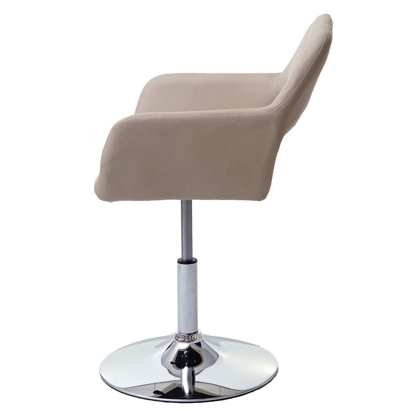 Esszimmerstuhl MCW-A50 III, Stuhl Küchenstuhl, Retro 50er Jahre, Kunstleder ~ creme, Chromfuß