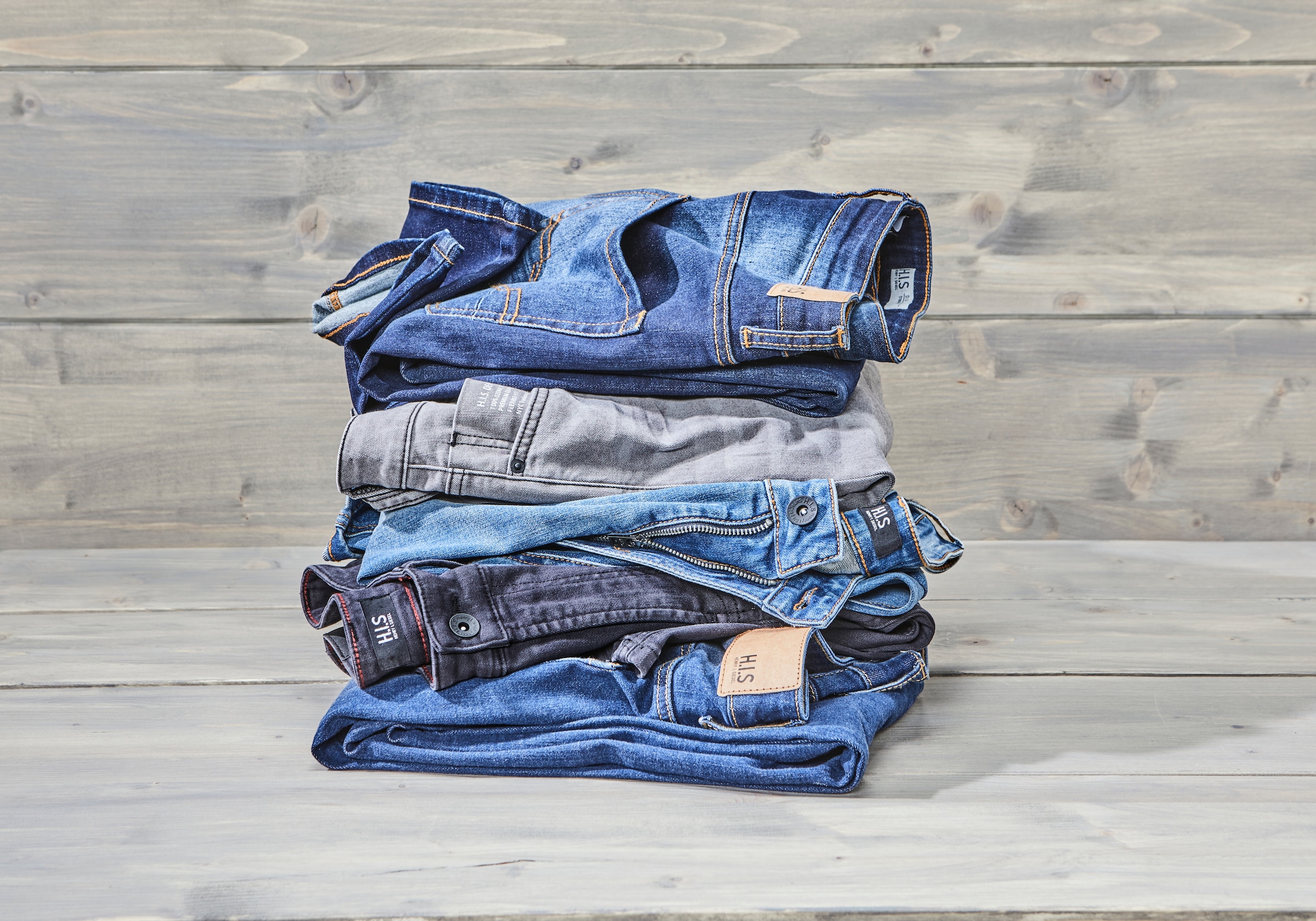 H.I.S Straight-Jeans »DIX«, gerade Beinform,  niedrige Leibhöhe,  Used-Waschung