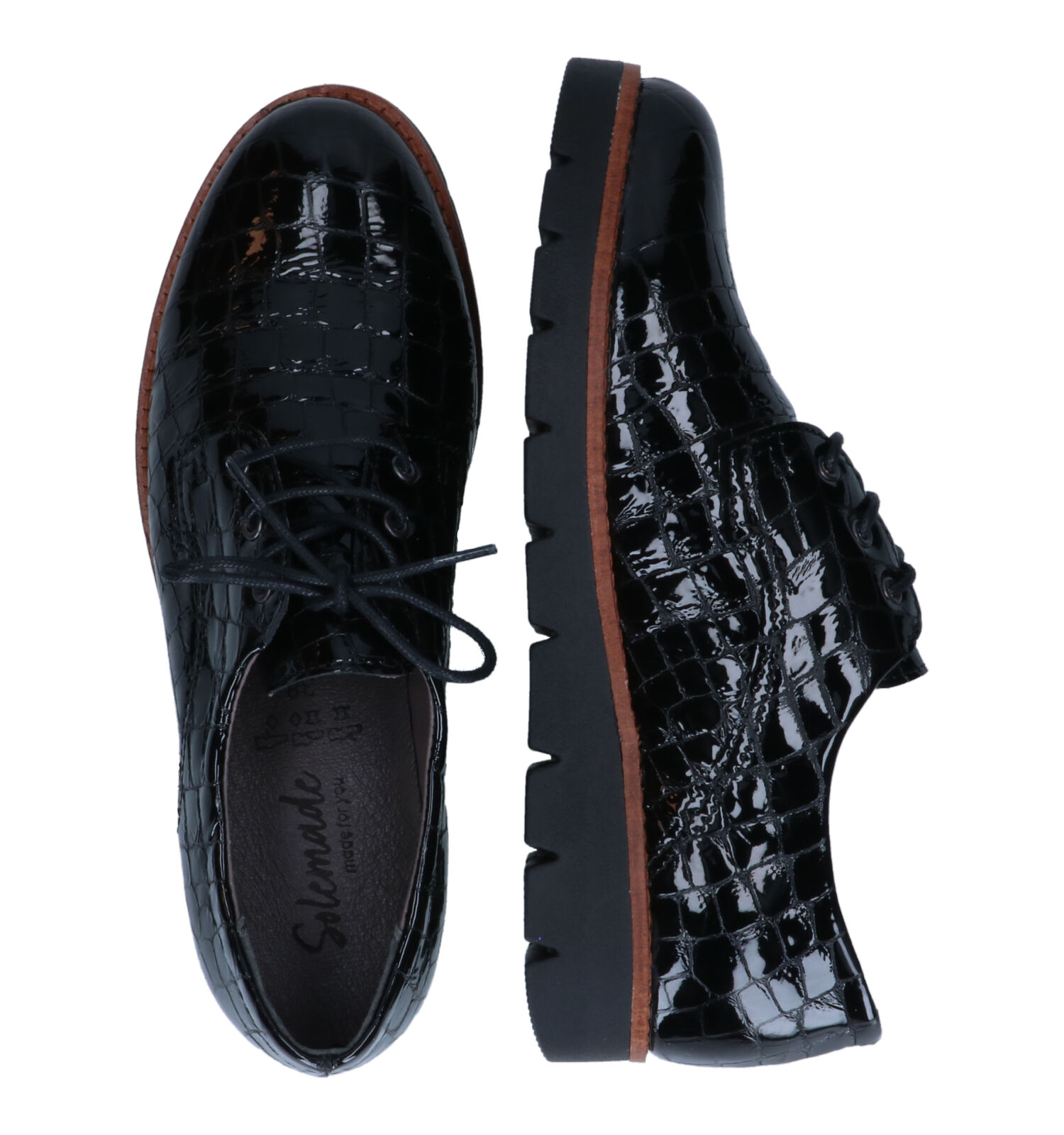 Veterschoenen zwart
