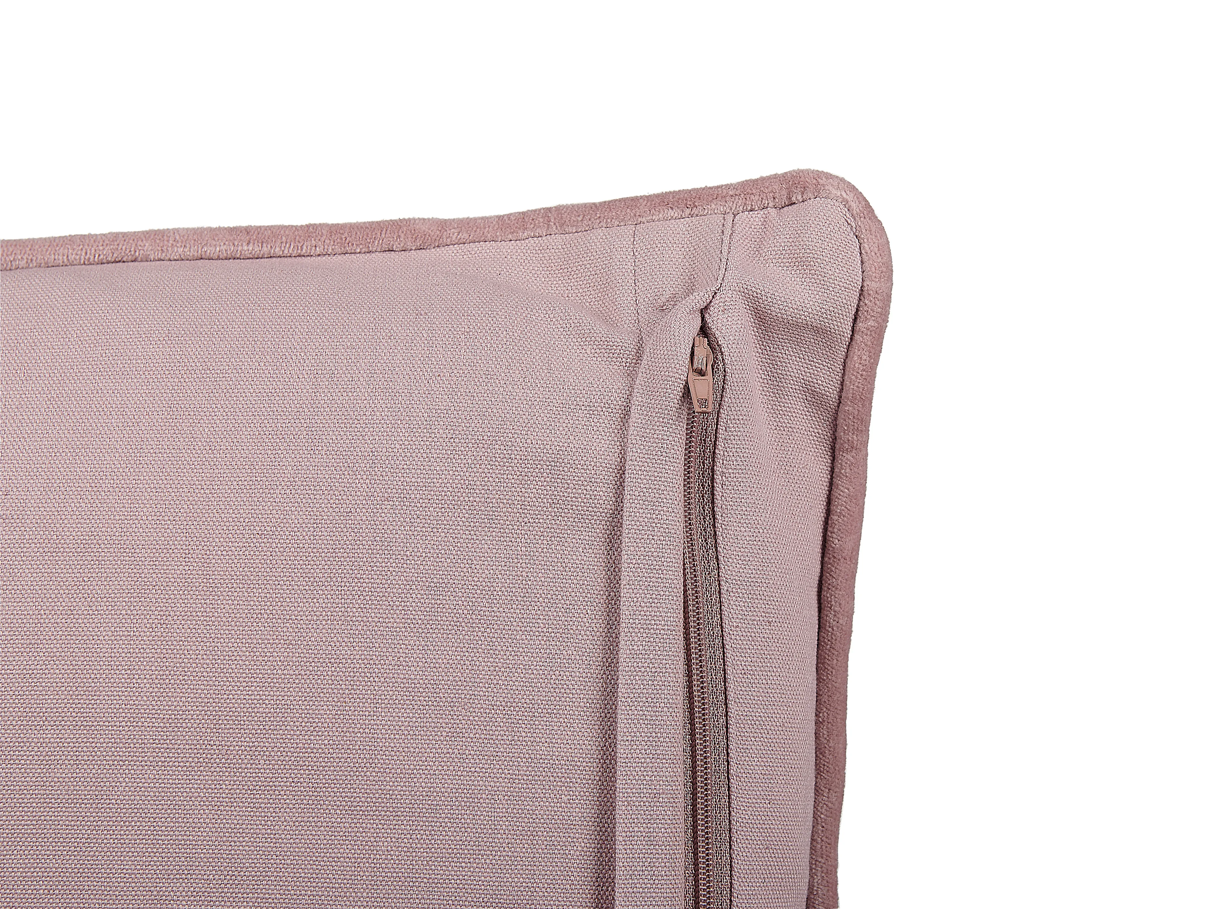 Sierkussen ROMNEYA Fluweel 45 x 45 cm Roze bloempatroon