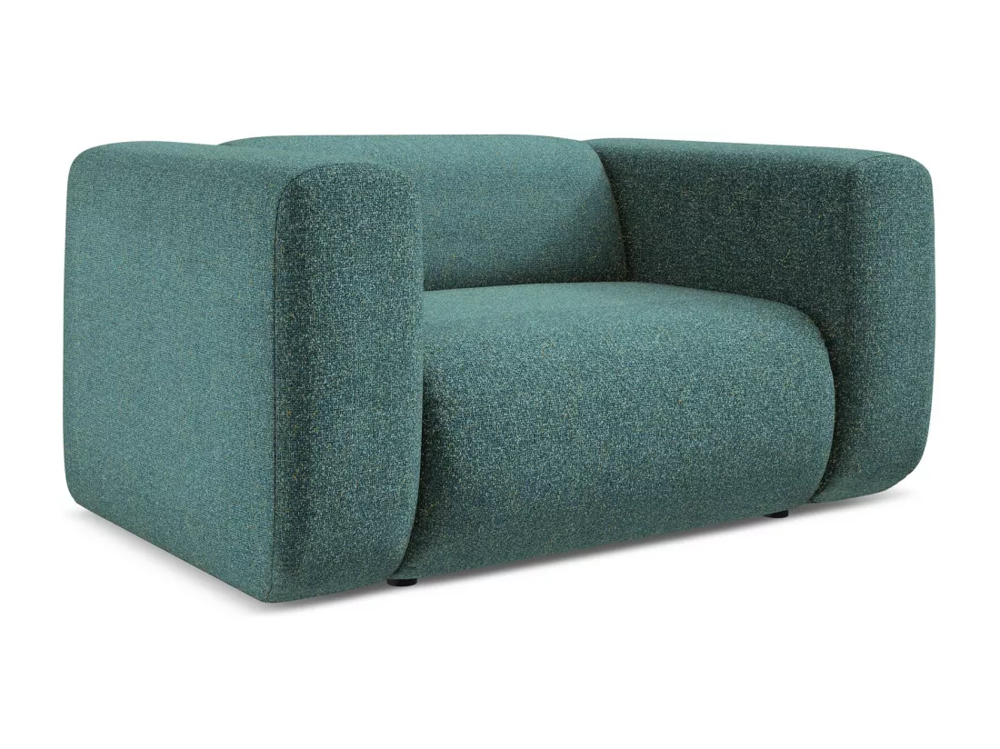 Fauteuil en tissu texturé - marin - EKAHI
