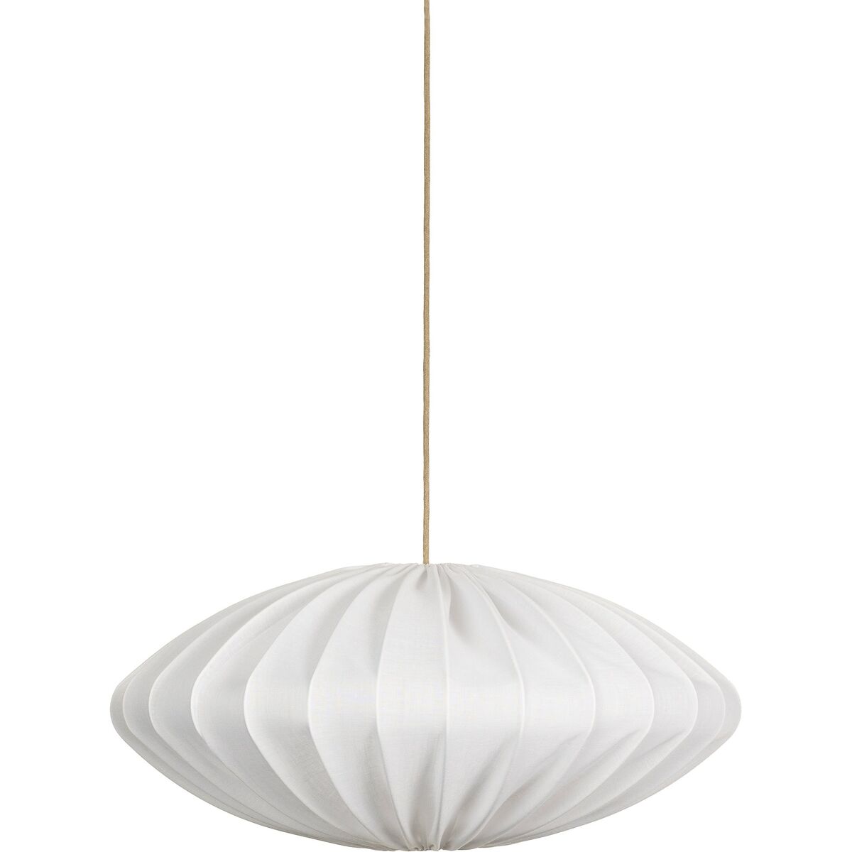 Ellipse taklampe, 80 cm, lin, hvit