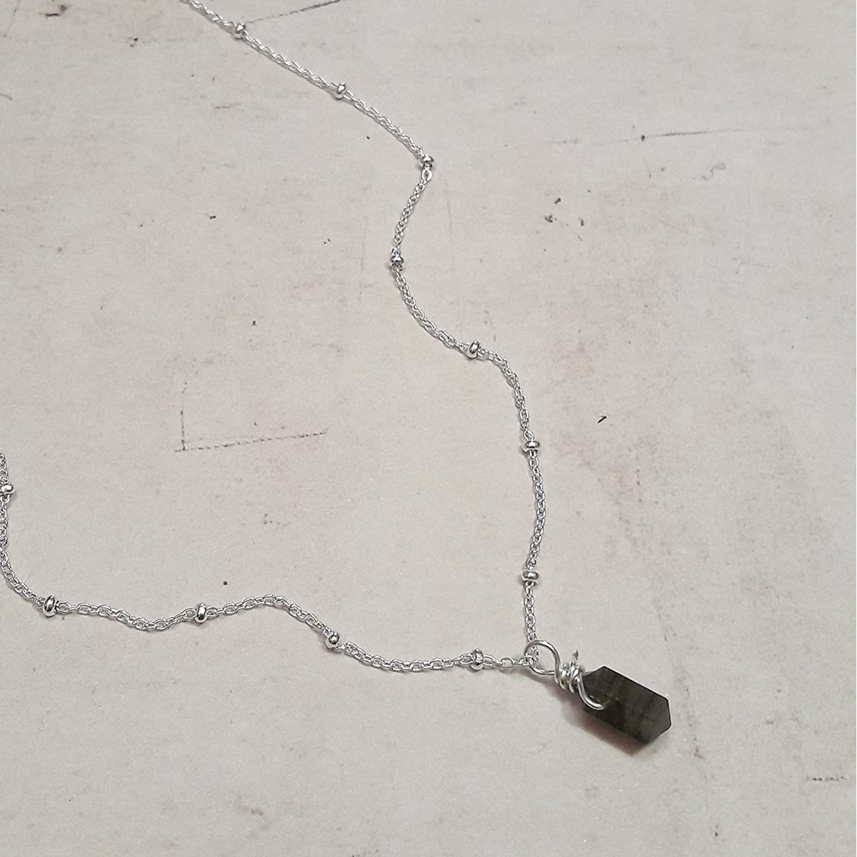 Collier Pendule Labradorite Argent 925