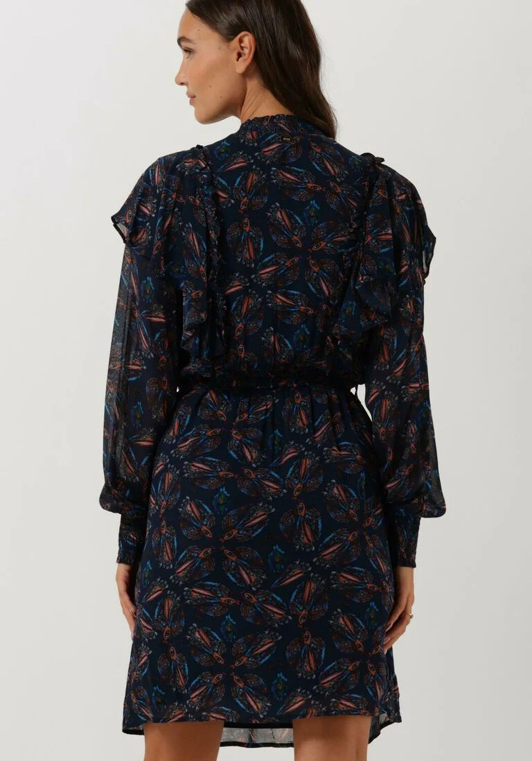 POM AMSTERDAM blauwe pom amsterdam mini jurk dress 7093