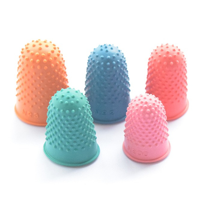(10er Set) Silikon Näh Fingerhut Protector Finger Schutz Kappe Mercerie Zubehör - Bunt