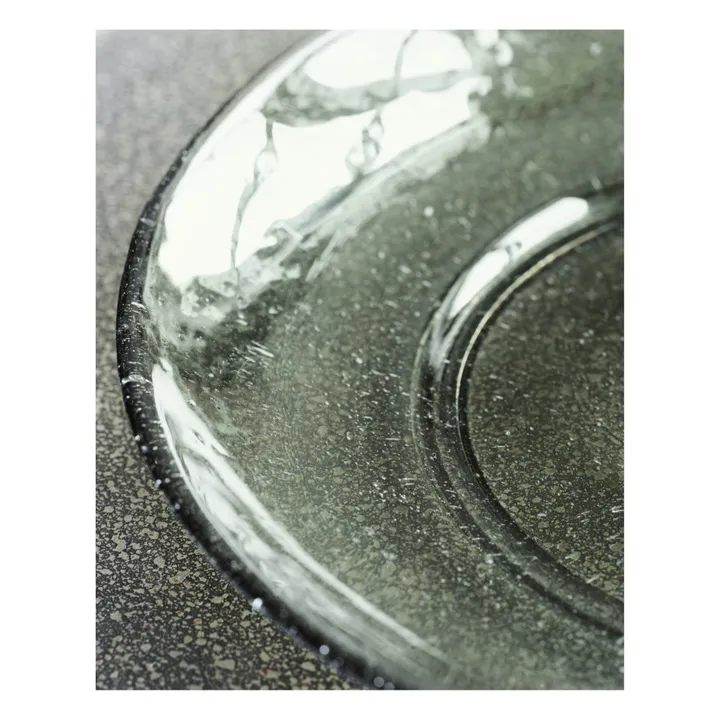 House Doctor Assiettes Rain en verre - Set de 2 | Vert