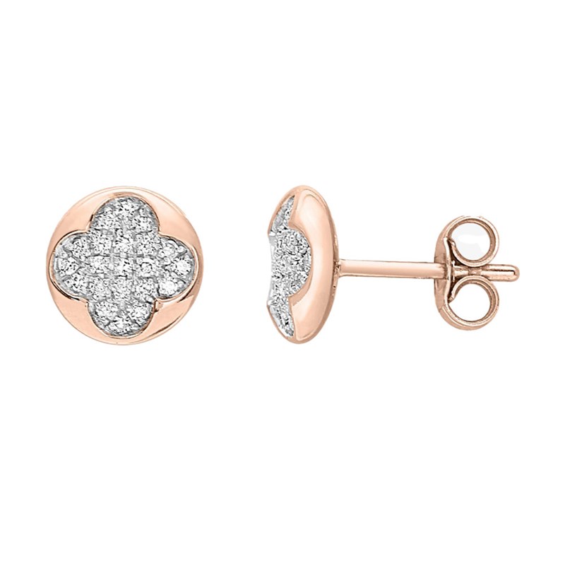 Boucles d'oreilles Femme - Or 18 Carats - Diamant 0,13 Carats