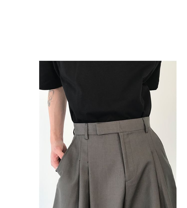 Double White - Hoge taille effen korte jurk