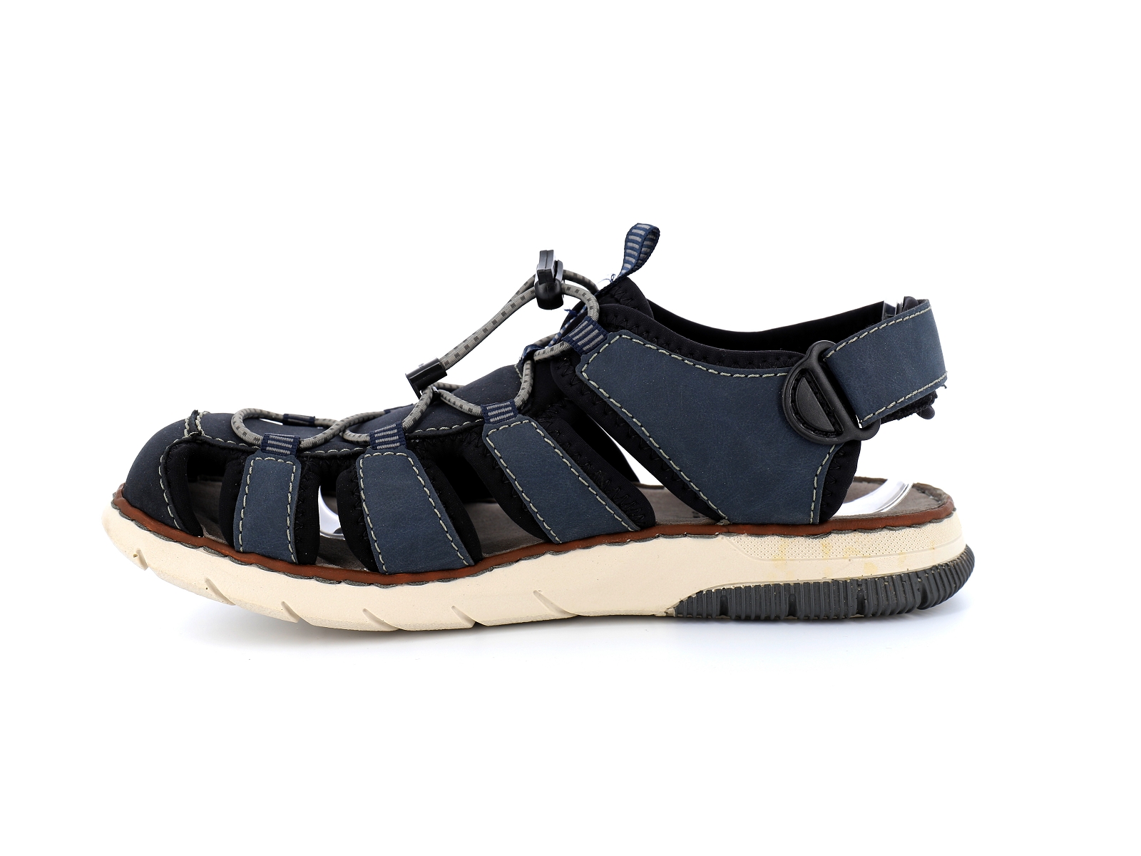 Rieker-25246 Matières combinées Bleu