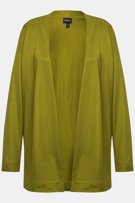 Slinkyjacke, offene Form, Schalkragen, Langarm