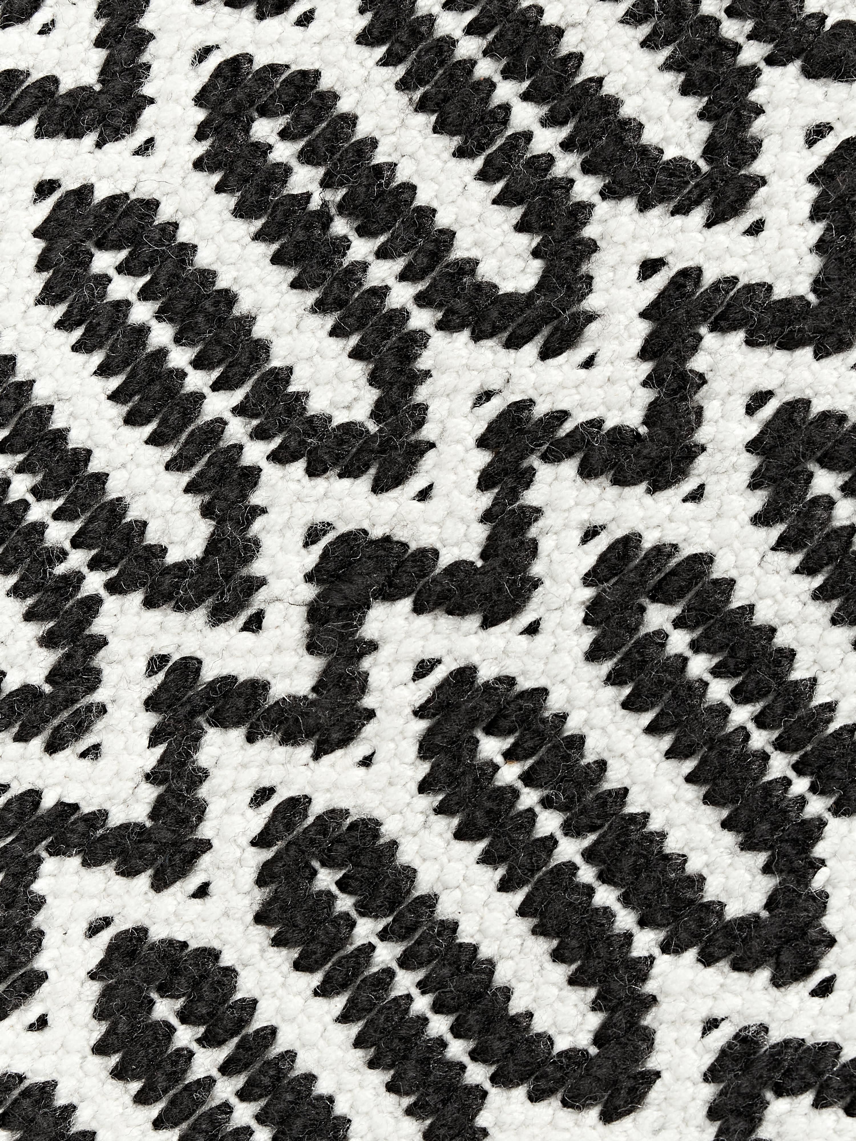 Handgeweven indoor & outdoor vloerkleed Rune met geometrisch patroon