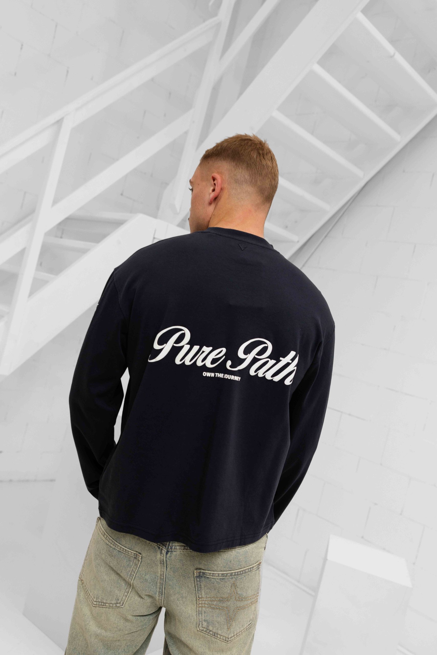 Pure Path Essence Of Life Longsleeve T-Shirt Heren Donkerblauw