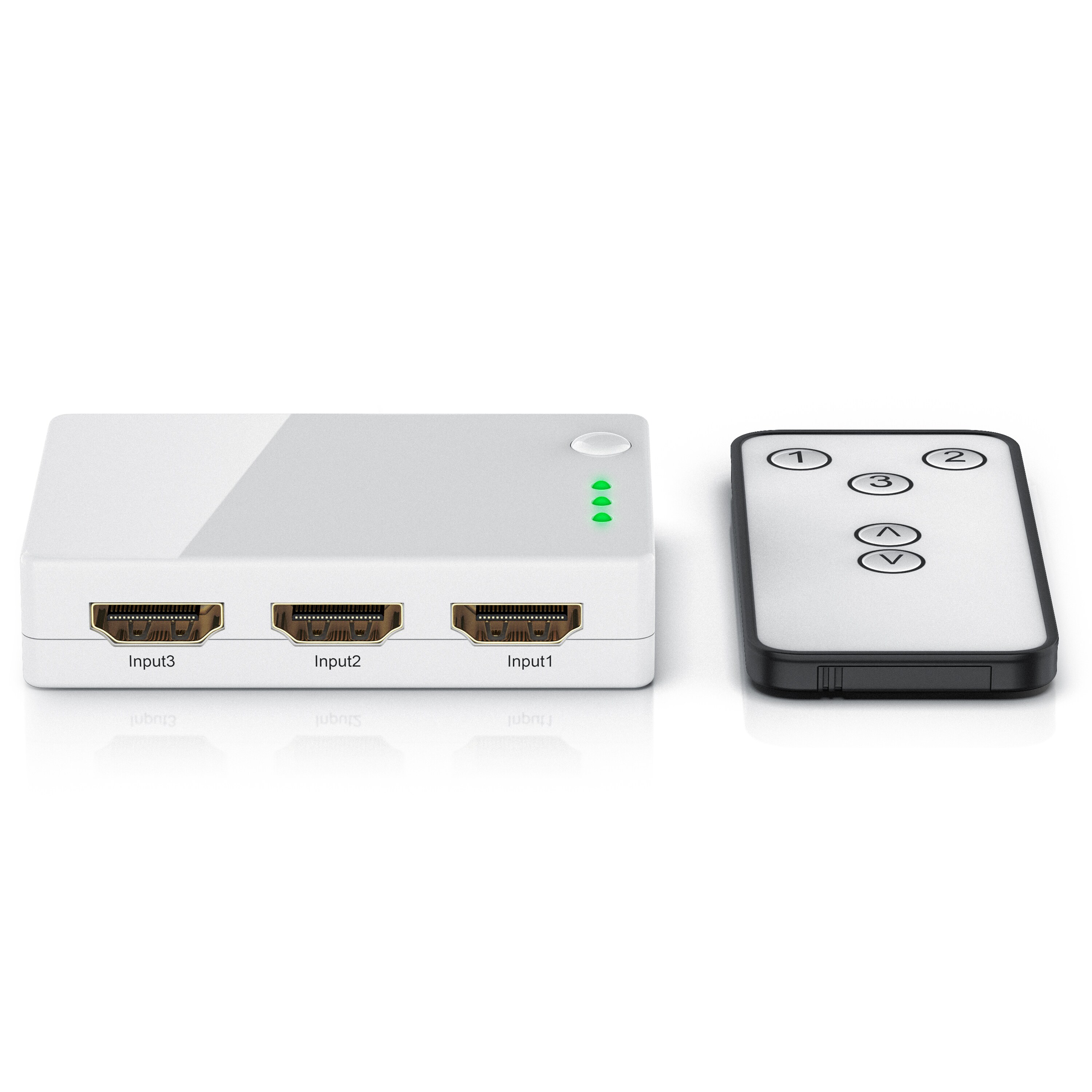 CSL HDMI Switch Verteiler 3 in 1 Out, Automatische Umschaltung 3 Port TrueHD, DTS-HD, LPCM 7.1, 5.1, DSD, Dolby-AC3 - mit Verstärker