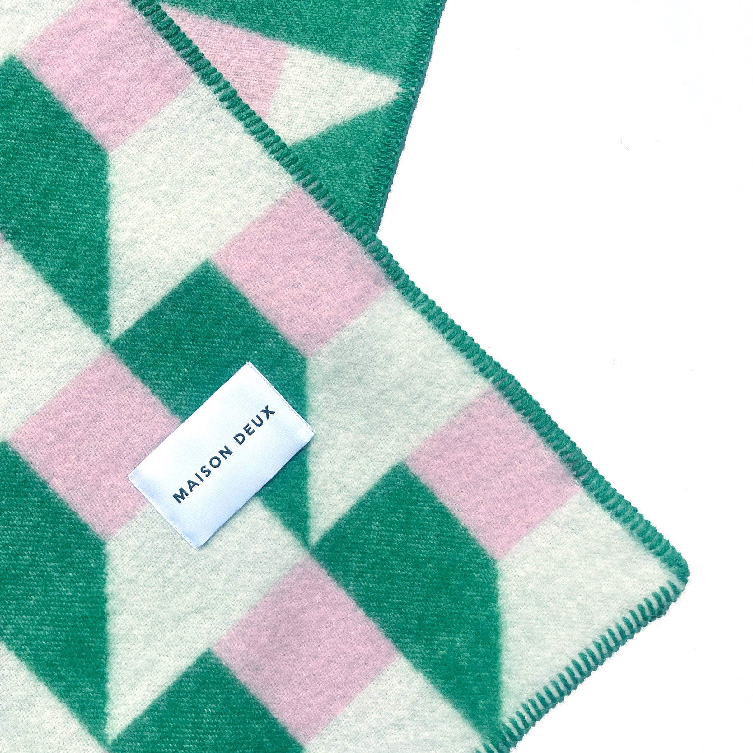 Maison Deux Cubics Plaid - Gras Roze