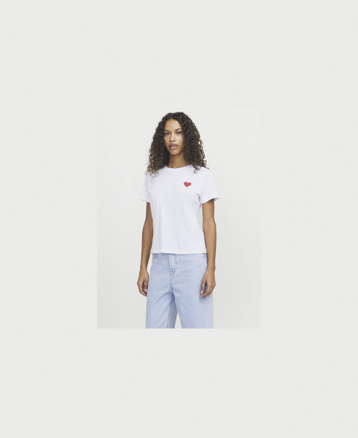 JJXX JXCARLY REG FIT SS TEE JRS Bright white/heart