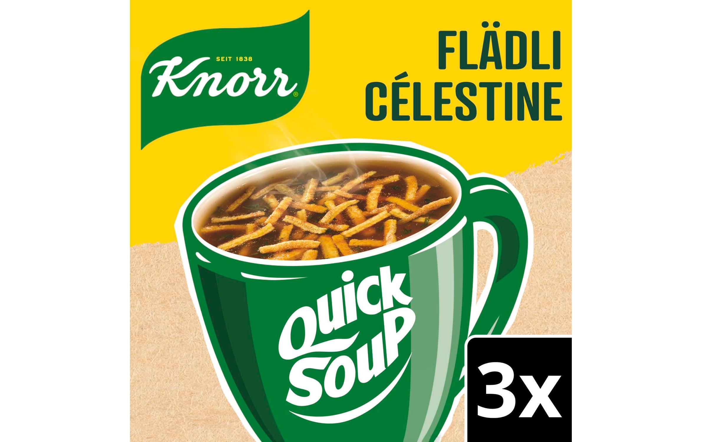 Quick Soup Flädli 3 PortionenFertigsuppe mit Eierkuchen-Streifen