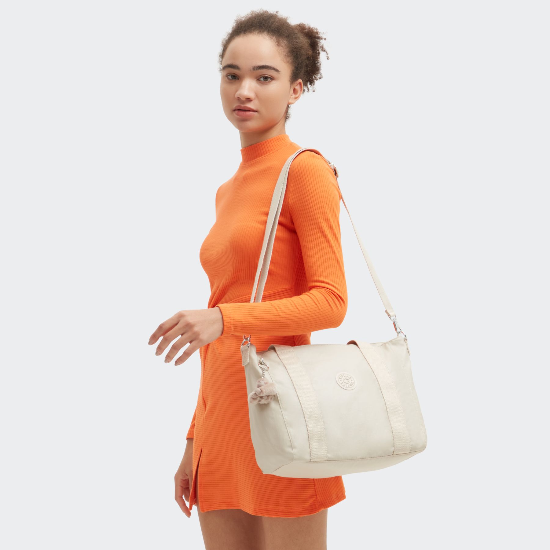 ASSENI S Petit fourre-tout à bandoulière détachable - Beige Pearl