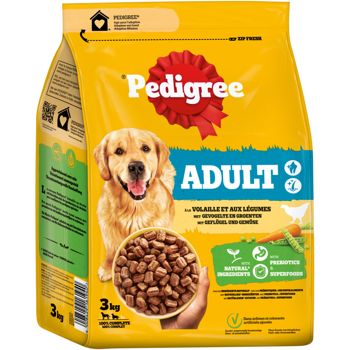 Pedigree Adult Hunde Trockenfutter Geflügel