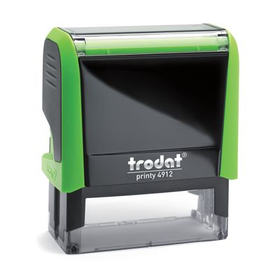 TRODAT Printy 4912 - Tampon personnalisable avec 4 lignes de texte - zone d'impression 47 X 18 MM - vert