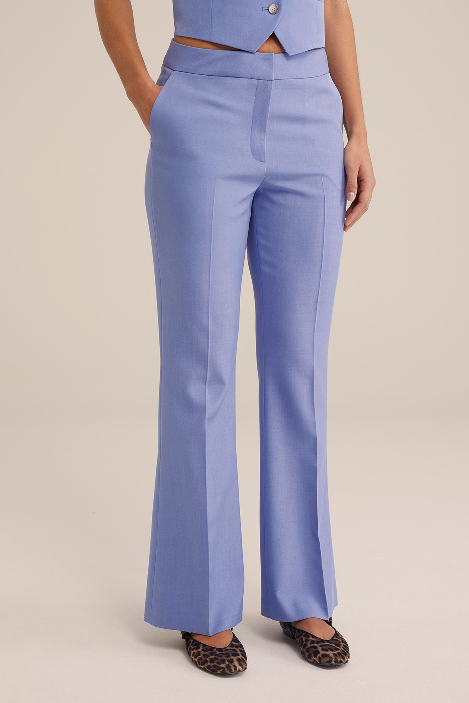 flared pantalon WE Fashion Paars