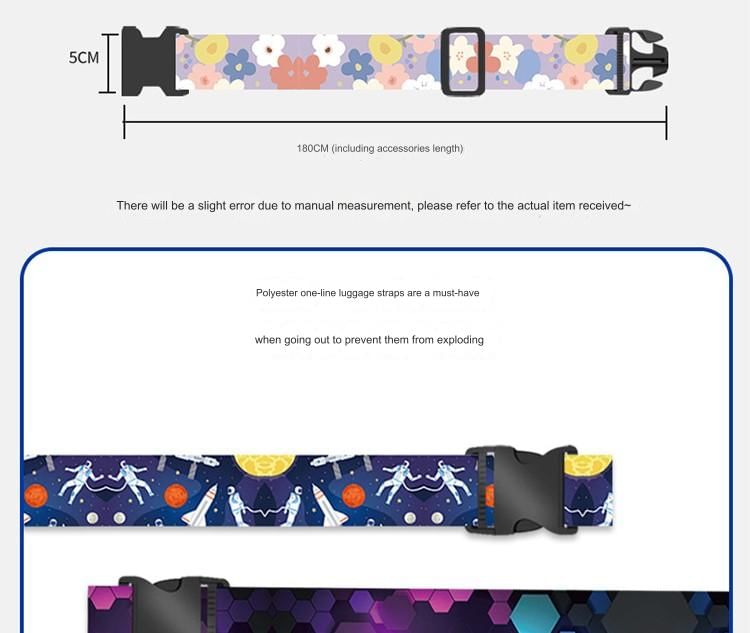 Worthbuy - Bagageriem met print (verschillende ontwerpen)