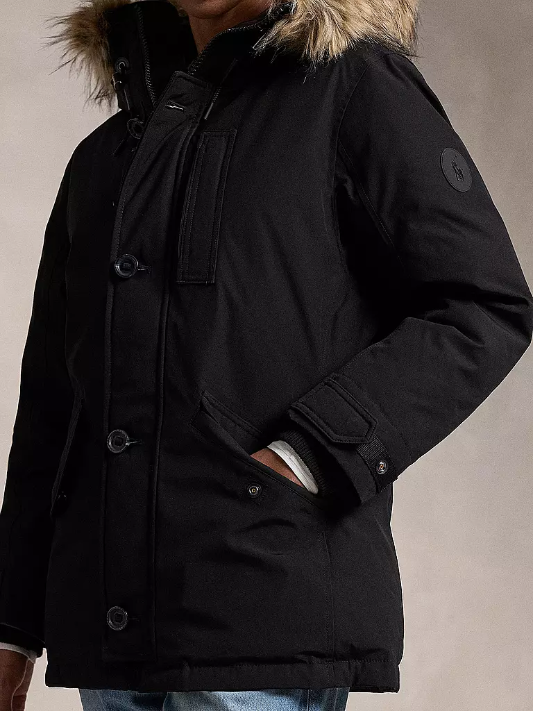 POLO RALPH LAUREN Herren Daunenparka TRIM DOWN schwarz