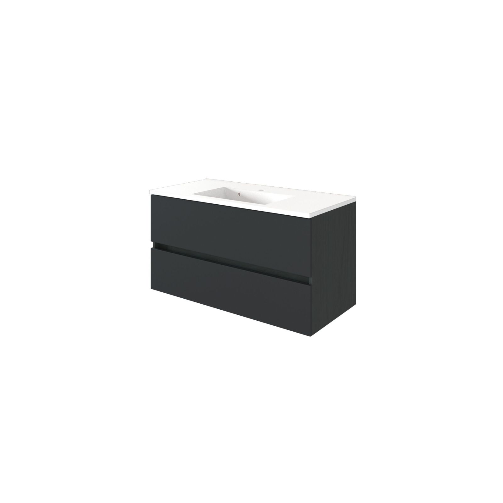 2-teiliges Badmöbel-Set BAABE - graphit-grau - 100 cm