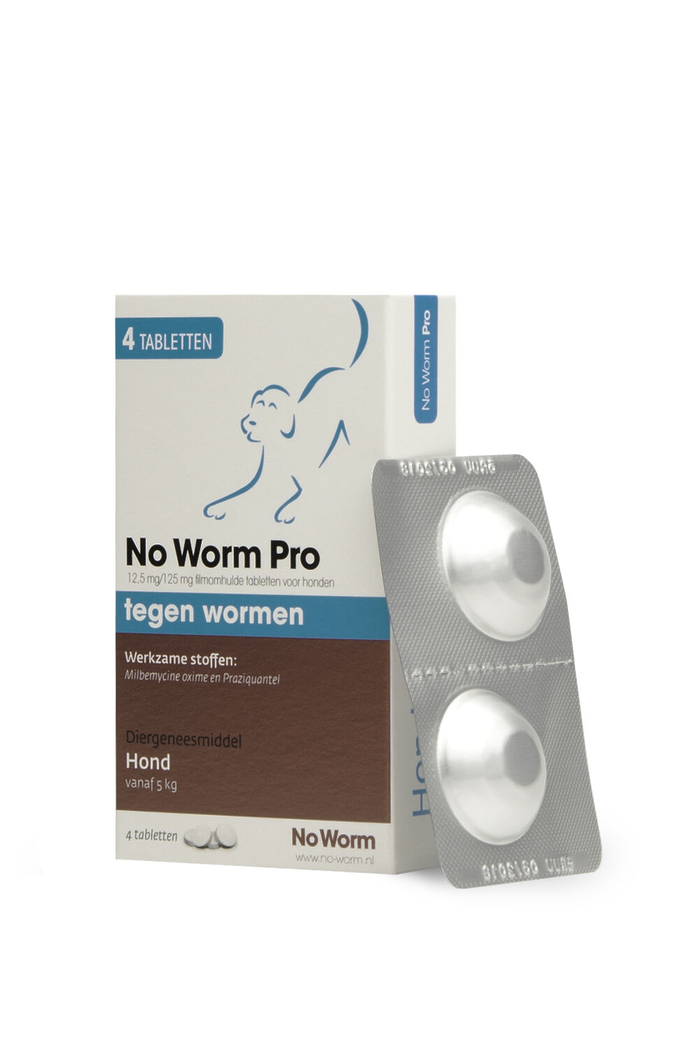 No worm Pro Kauwkablet - Ontworming Hond - 4 Stuks - L