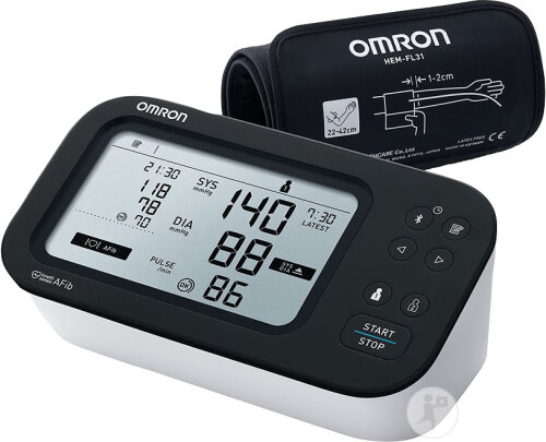 Omron M7 Intelli It Afib Hem-7380t-Ebk Tensiomètre Automatique Au Bras 1 Pièce