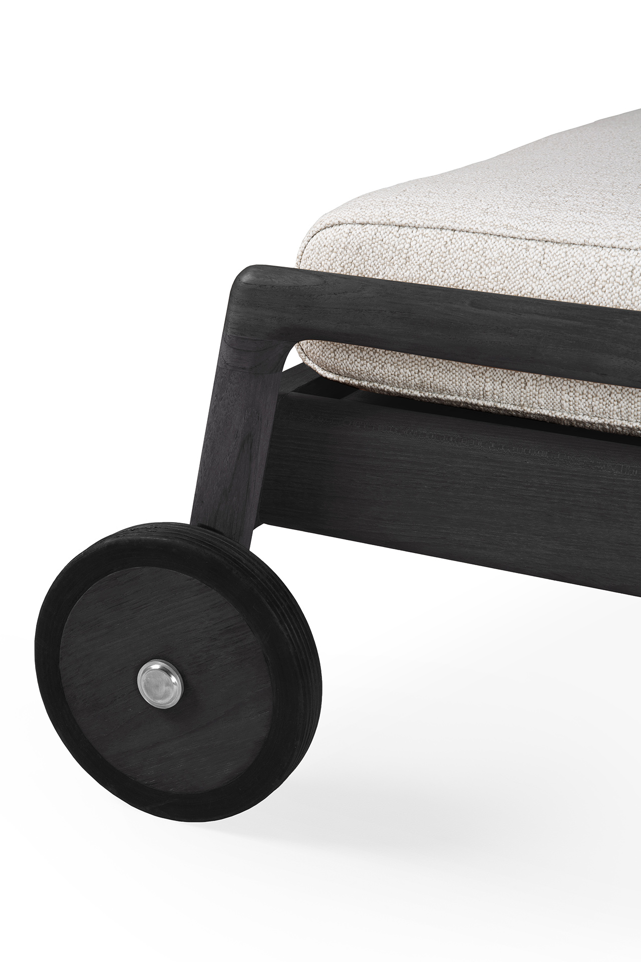 Kussen voor teak Jack adjustable lounger zwart - off white