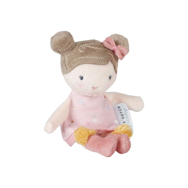 Little Dutch Little Pink Flowers Knuffelpop - Rosa - 10 cm