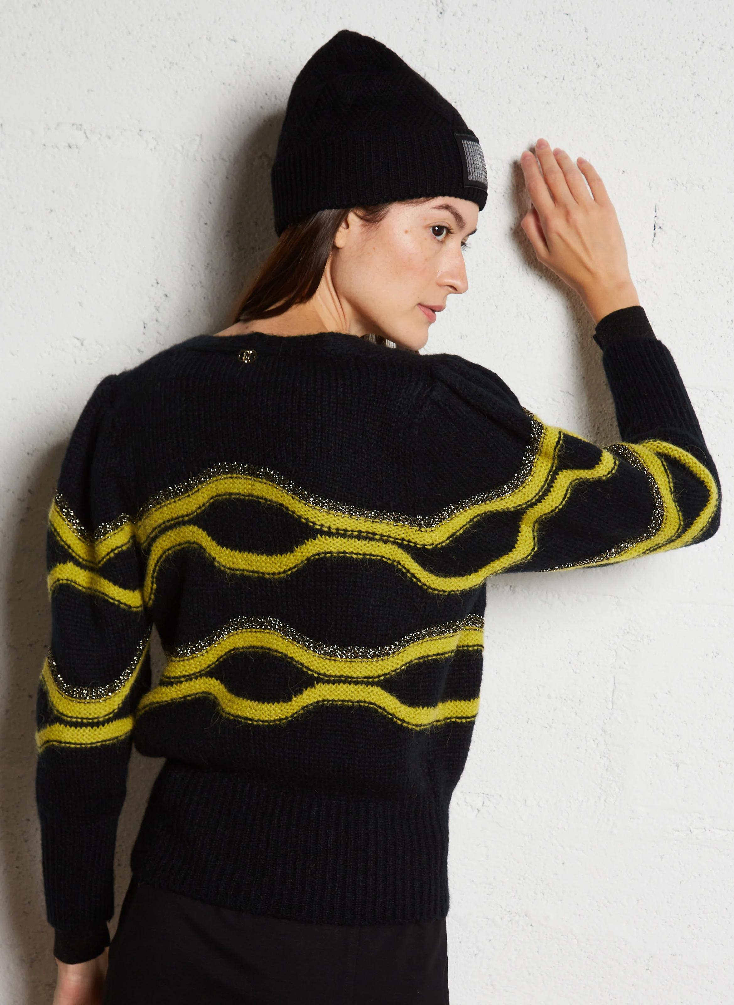 Cardigan ajusté à col V | Vert
