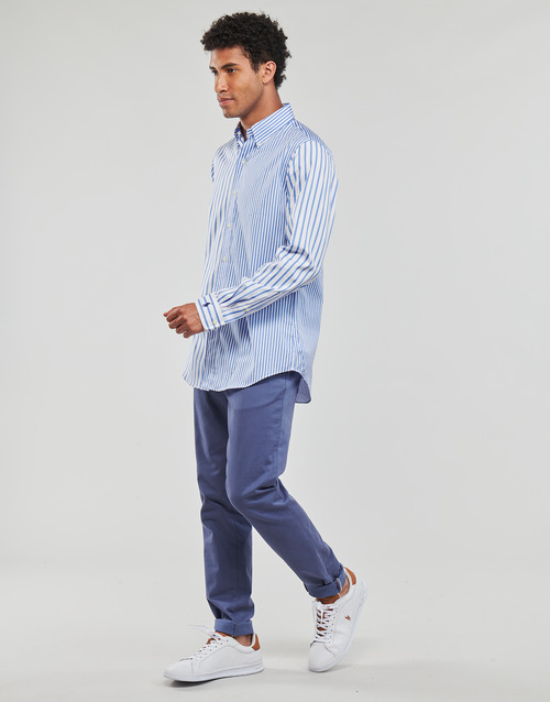 Polo Ralph Lauren - CHEMISE AJUSTEE EN POPLINE DE COTON COL BOUTONNE Azul / Blanco