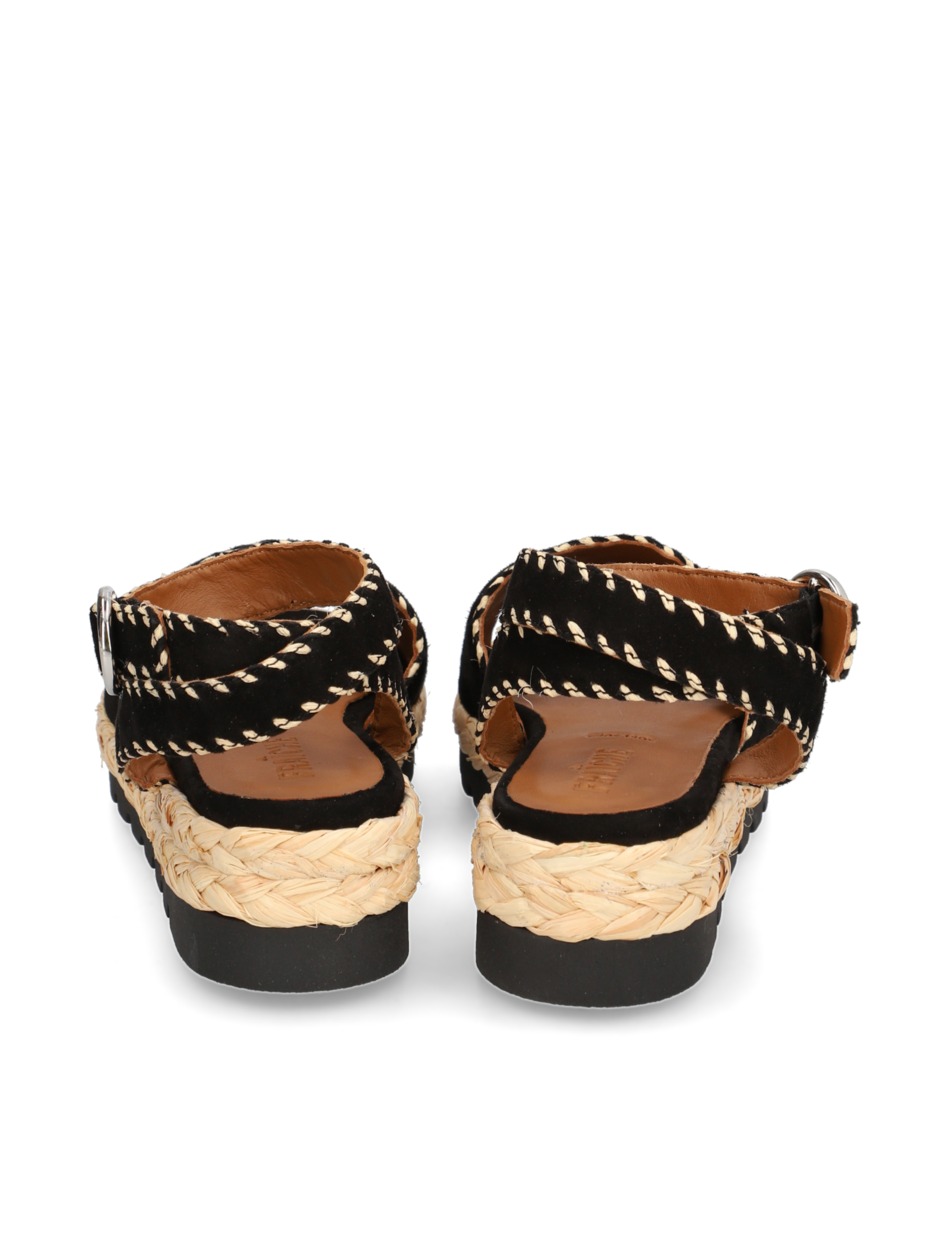 Veloursleder Sandale