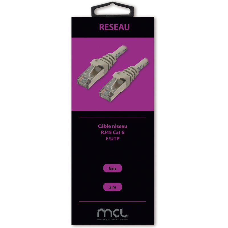 MCL 2m CAT 6 F/UTP câble de réseau Gris Cat6 F/UTP (FTP)