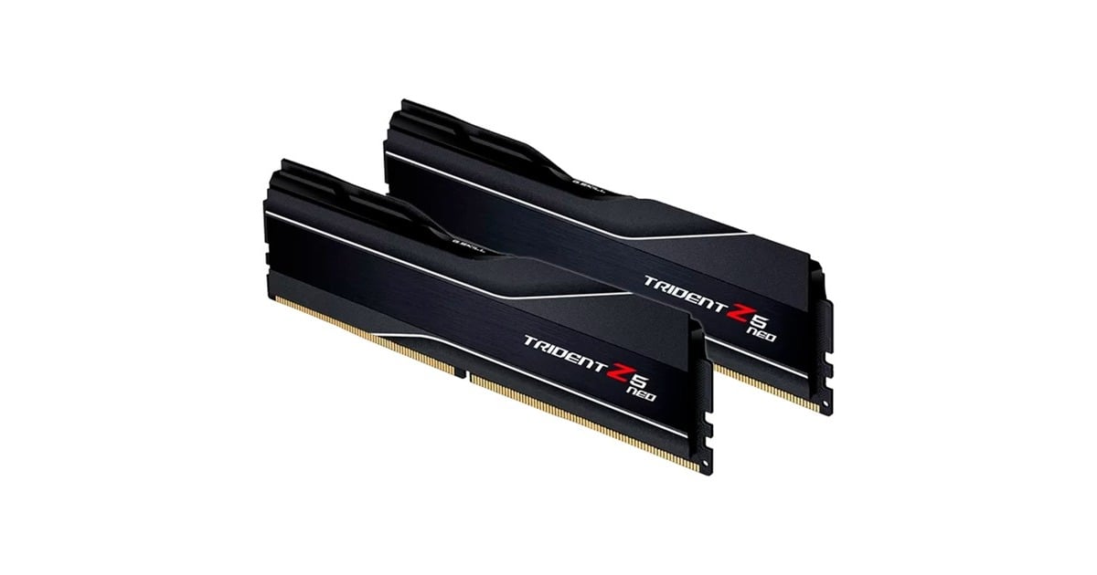 G.Skill64 GB DDR5-6000 Kit werkgeheugen  (Zwart, F5-6000J3040G32GX2-T, Trident Z5 NEO, AMD EXPO)