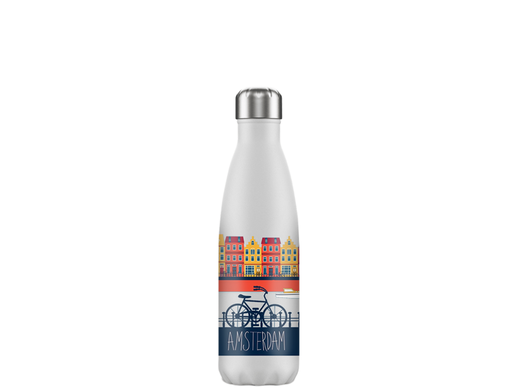 FLASKE 500 ml  RVS Drinkfles - Amsterdam Avenue